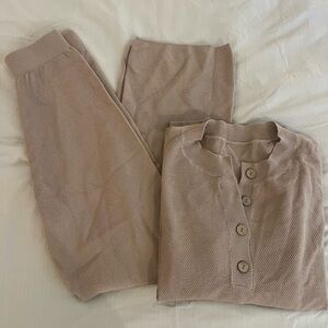 Cozy Waffle Knit Lounge Set